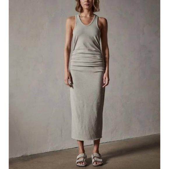 James Perse Dresses & Skirts - James Perse Ruched Racerback Tank Dress